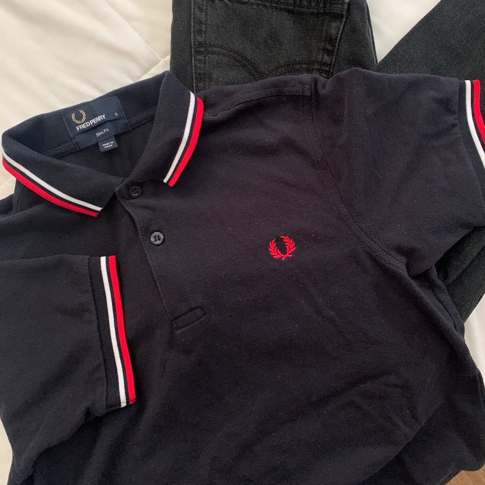 Fred Perry Twin tipped Men’s S Women’s M Navy.
